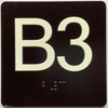 FD ELEVATOR FLOOR NUMBER THE LEXINGTON AVE LINE (B3- BASEMENT 3) SIGN