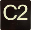 ELEVATOR FLOOR NUMBER THE LEXINGTON AVE LINE (C2- CELLAR 2) SIGN