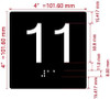 ELEVATOR FLOOR NUMBER THE LEXINGTON AVE LINE (11TH FLOOR) COMPLIANCE SIGN