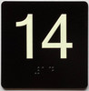 ELEVATOR FLOOR NUMBER THE LEXINGTON AVE LINE (14TH FLOOR) SIGN