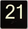 ELEVATOR FLOOR NUMBER THE LEXINGTON AVE LINE (21TH FLOOR) SAFETY SIGN