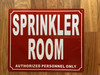 SPRINKLER ROOM COMPLIANCE SIGN