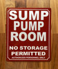 SUMP PUMP ROOM SAFETY SIGN