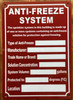 HPD ANTI FREEZE SYSTEM SIGN
