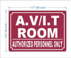 HPD AV/IT ROOM/AUTHORIZED PERSONNEL ONLY SIGN