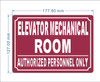 FD ELEVATOR MECHANICAL ROOM SIGN