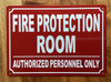 NYC FIRE PROTECTION ROOM SIGN