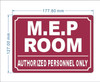 MEP ROOM COMPLIANCE SIGN/MECHANICAL