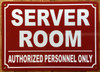 SERVER ROOM SAFETY SIGN