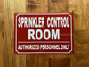 FD SPRINKLER CONTROL ROOM SIGN