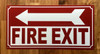 NYC FIRE EXIT SIGN WITH LEFT ARROW