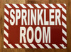 SPRINKLER ROOM SAFETY SIGN -ZEBRA LINE