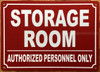 STORAGE ROOM SIGN