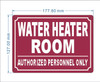 HPD WATER HEATER ROOM SIGN