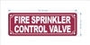 FIRE SPRINKLER CONTROL VALVE SAFETY SIGN