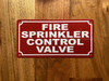 FD FIRE SPRINKLER CONTROL VALVE SIGN