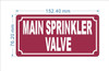 HPD MAIN SPRINKLER VALVE SIGN