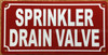 SPRINKLER DRAIN VALVE SIGN