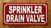 NYC SPRINKLER DRAIN VALVE SIGN