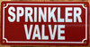 HPD SPRINKLER VALVE SIGN