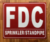 NYC FDC SPRINKLER STANDPIPE SIGN / FIRE DEPARTMENT CONNECTION SPRINKLER STANDPIPE SIGN