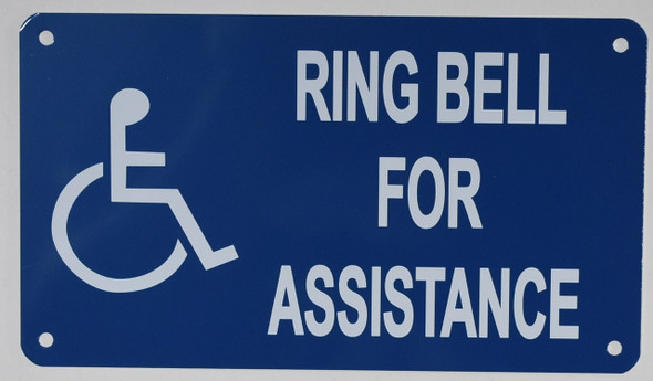 ring bell for assistance sign
