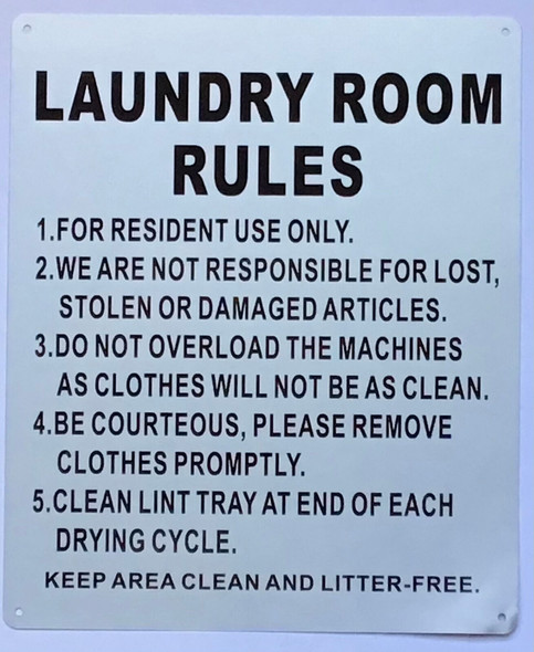 LAUNDRY ROOM RULES