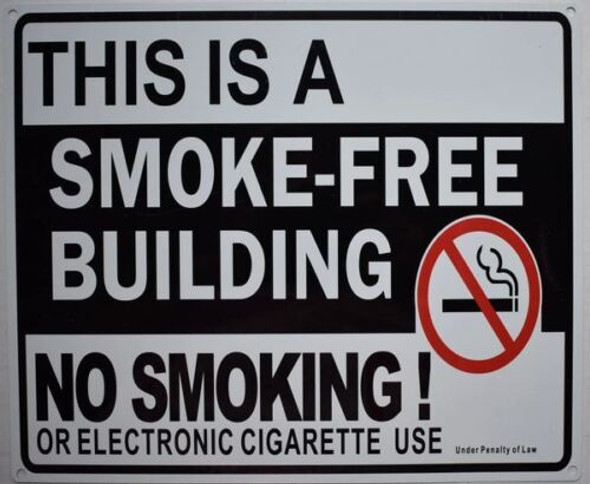 THIS IS A SMOKE-FREE BUILDING SIGNAGE