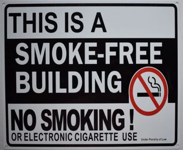 THIS IS A SMOKE-FREE BUILDING SIGN