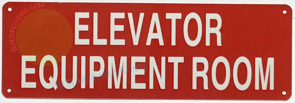 SIGN ELEVATOR EQUIPMENT ROOM