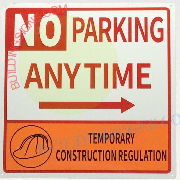 SIGN NO PARKING ANYTIME WITH