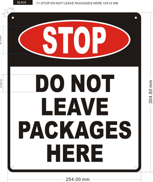 STOP DO NOT LEAVE PACKAGES HERE