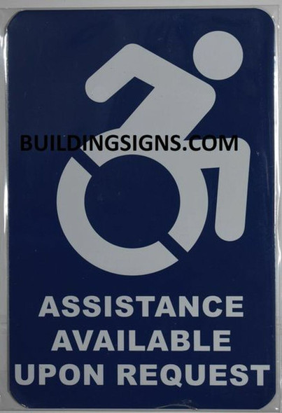 ASSISTANCE AVAILABLE UPON REQUEST PHONE Signage- The Pour Tous Blue LINE
