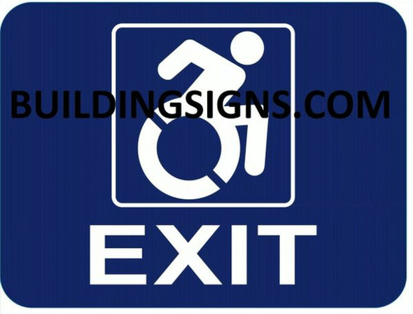 EXIT Sign- The Pour Tous Blue LINE