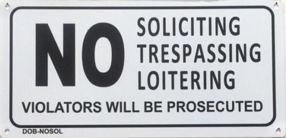 SIGN NO SOLICITING