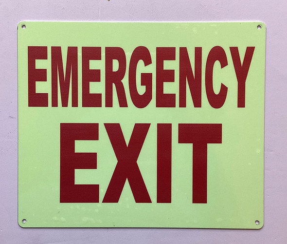 Photoluminescent EMERGENCY EXIT Signage/GLOW IN THE DARK emergency EXIT SOUND Signage