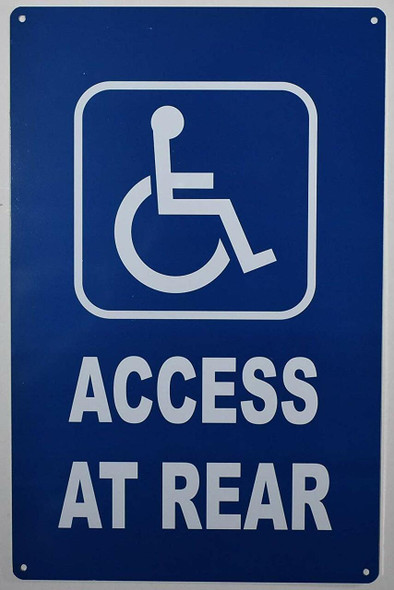 ADA Access at Rear Sign -The Pour Tous Blue LINE