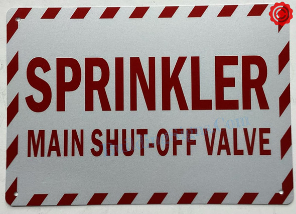 SPRINKLER MAIN SHUT-OFF VALVE Signage