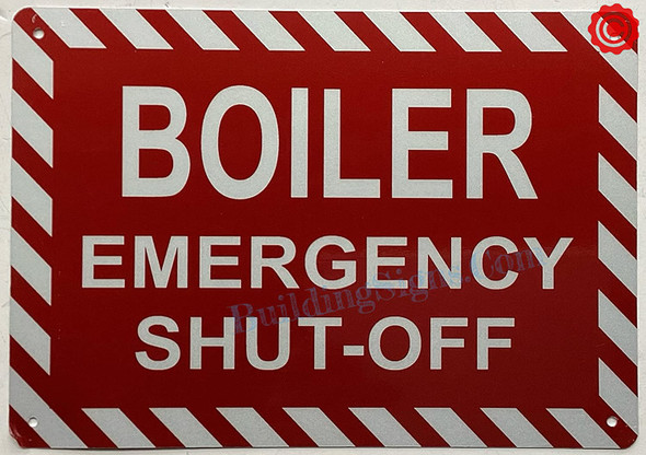BOILER EMERGENCY SHUT-OFF Signage