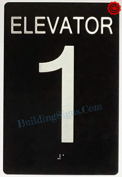 ELEVATOR 1 Signage Tactile Touch Braille Signage