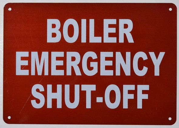 BOILER EMERGENCY SHUT-OFF SIGN