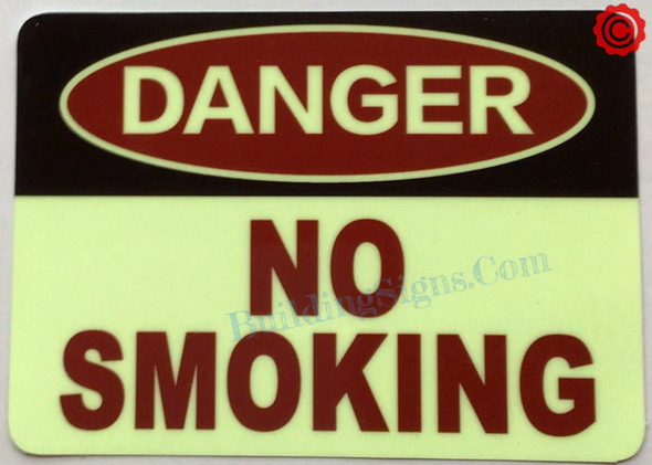 NO SMOKING SIGN, Glow In The Dark Decals SIGN