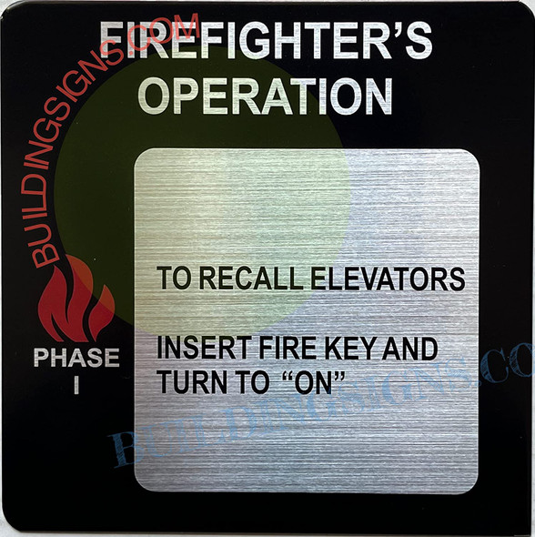 FIREFIGHTERS OPERATION PHASE 1 SIGN