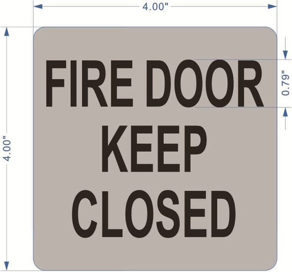 FIRE DOOR KEEP CLOSED Signage