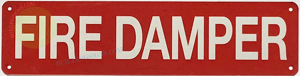 FIRE DAMPER Signage, Fire Safety Signage