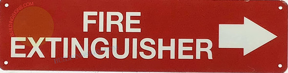 FIRE EXTINGUISHER RIGHT ARROW SIGN