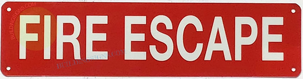 FIRE ESCAPE Signage, Fire Safety Signage