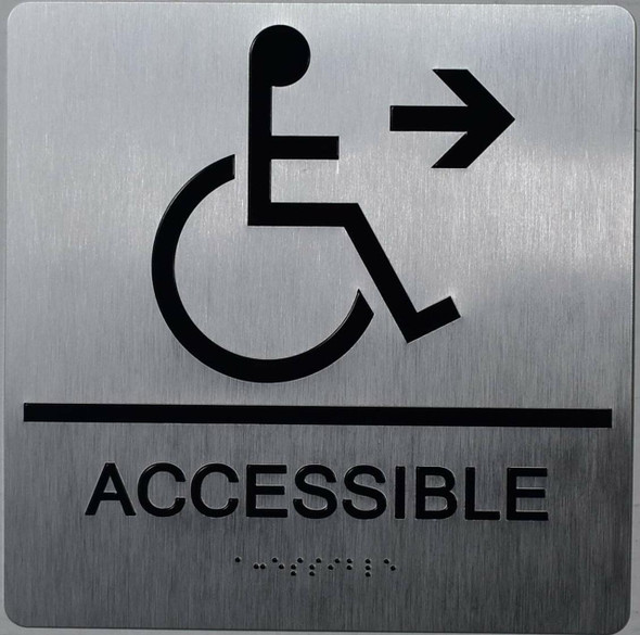 ACCESSIBLE Right Arrow Sign -Tactile Signs-The Sensation line Ada sign