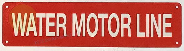 WATER MOTOR LINE SIGN, Fire Safety Sign