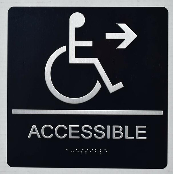 ACCESSIBLE Right Arrow SIGN -Tactile Signs   The Sensation line Ada sign